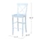 International Concepts X-Back Bar Height Stool, 30" Seat Height, White S08-6133 - alternate 7